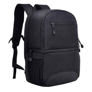 Mier Black 2 in 1 Insulated Cooler Backpack Unisex Men Women Hiking Daypack Bag